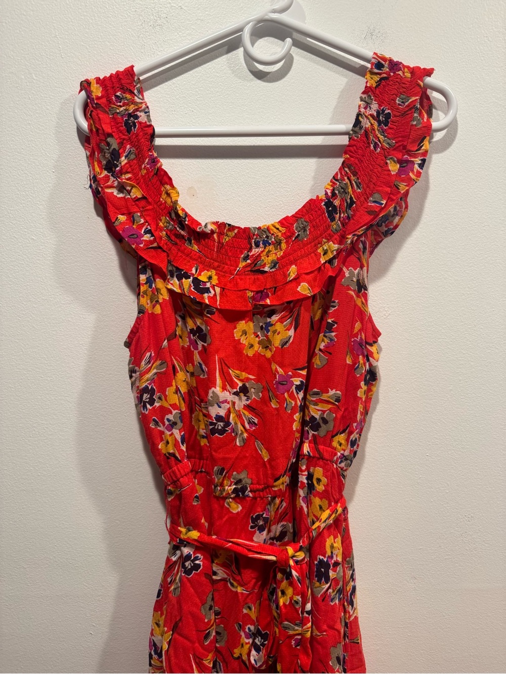 Anthropologie 47 of 52 Conversations Red Floral Dress - Picture 3 of 7